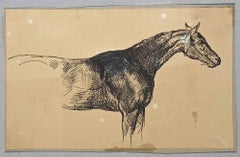 Vintage Horse - Original China Ink - Mid 20th Century