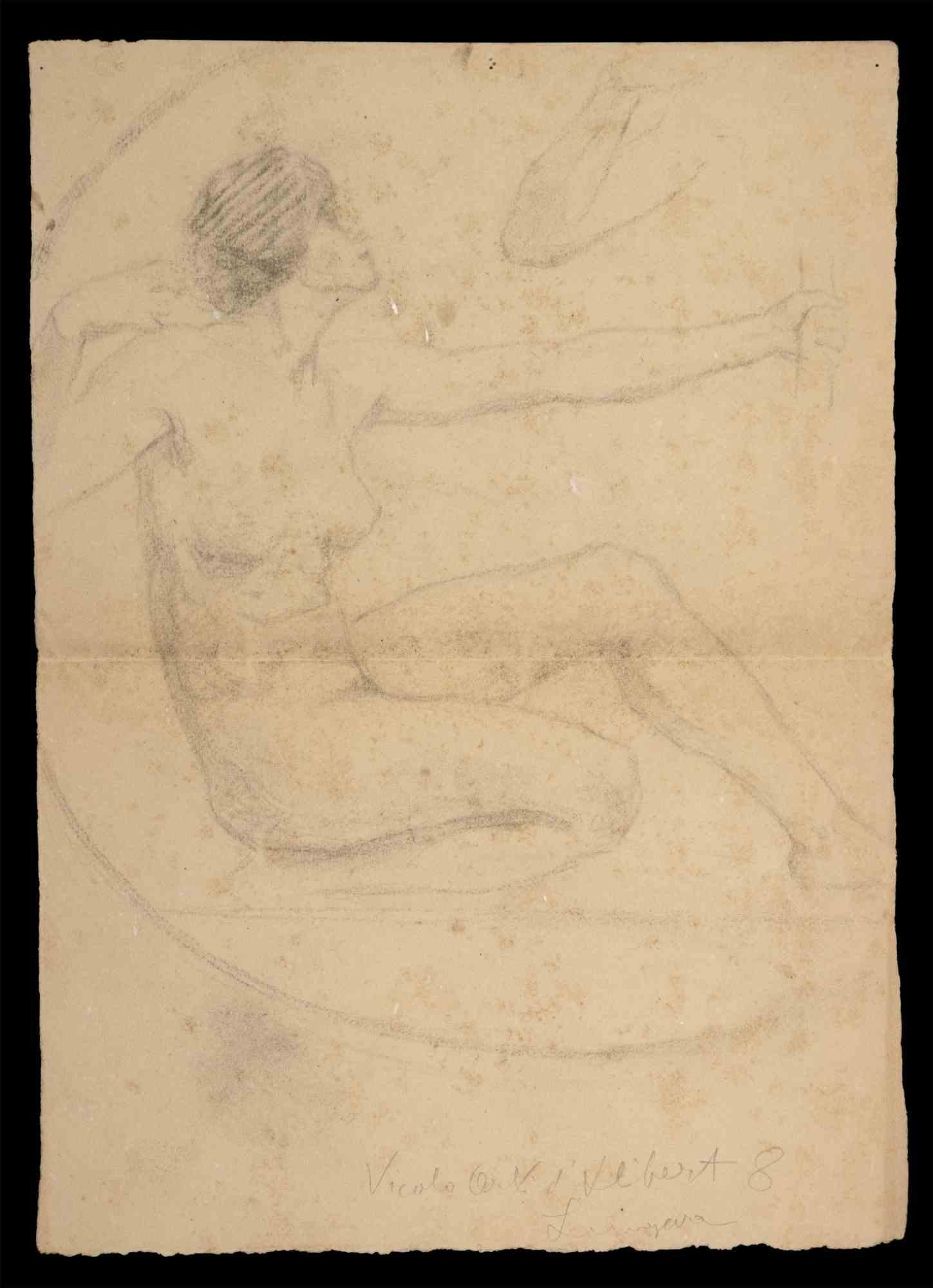 Unknown Figurative Art - Nude - Original Drawing - Early 20th Century