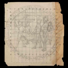 Study for a Medal -  Drawing by Aurelio Mistruzzi  - Early 20th Century