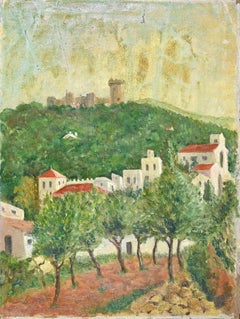 Paisaje - Dibujo original  - Principios del siglo XX