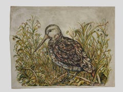 L'oiseau - Encre et aquarelle de Maria Ginzburg - Années 2000