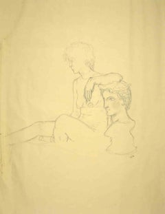 Nude and Bust - Original Pencil Drawing - 1996