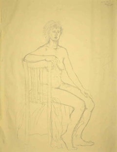 Vintage Nudes - Original Pencil Drawing - Mid-20th Century