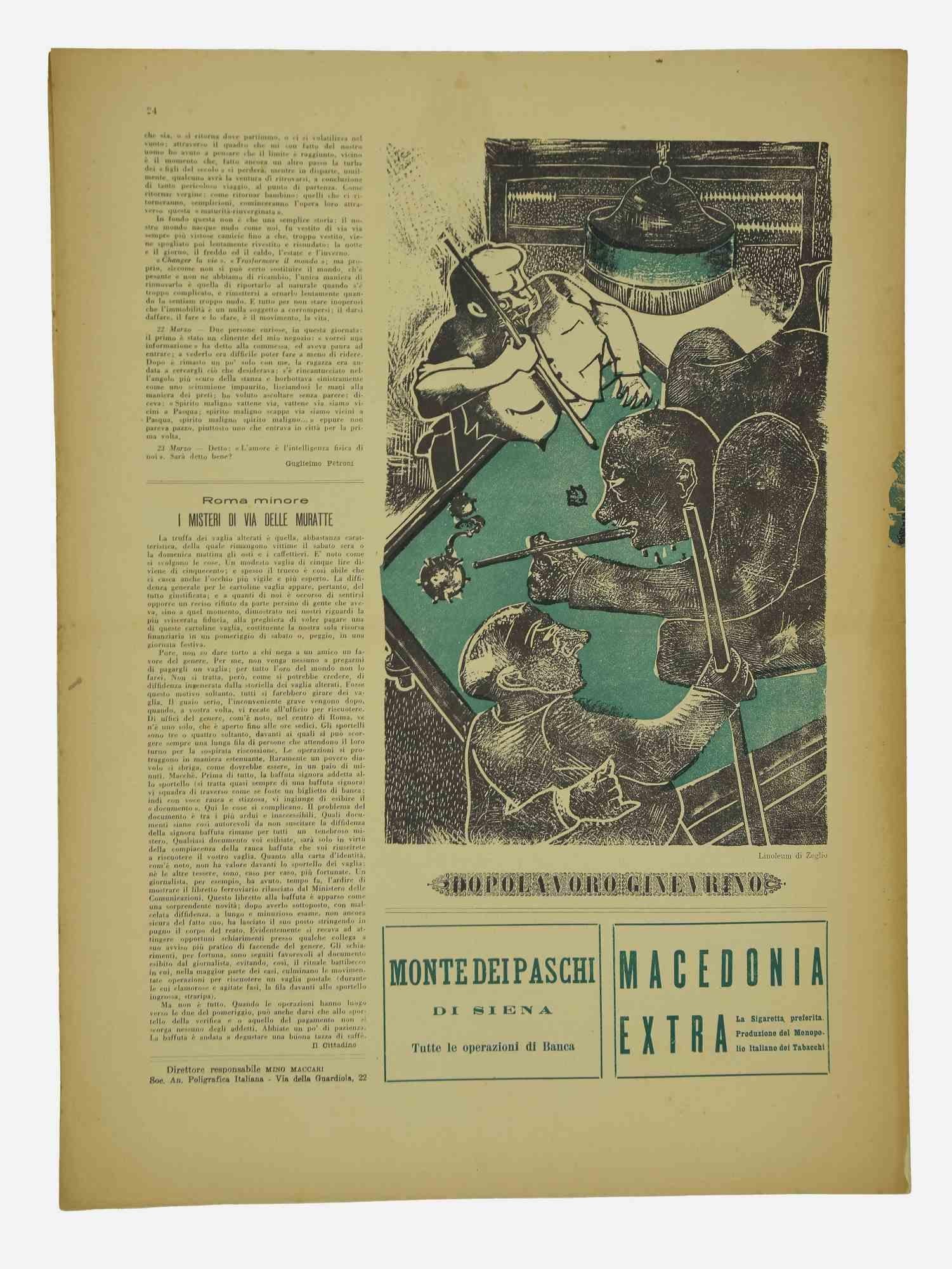 Il Selvaggio, No.5-6 1937 - Magazines -Engravings by Mino Maccari For Sale 1