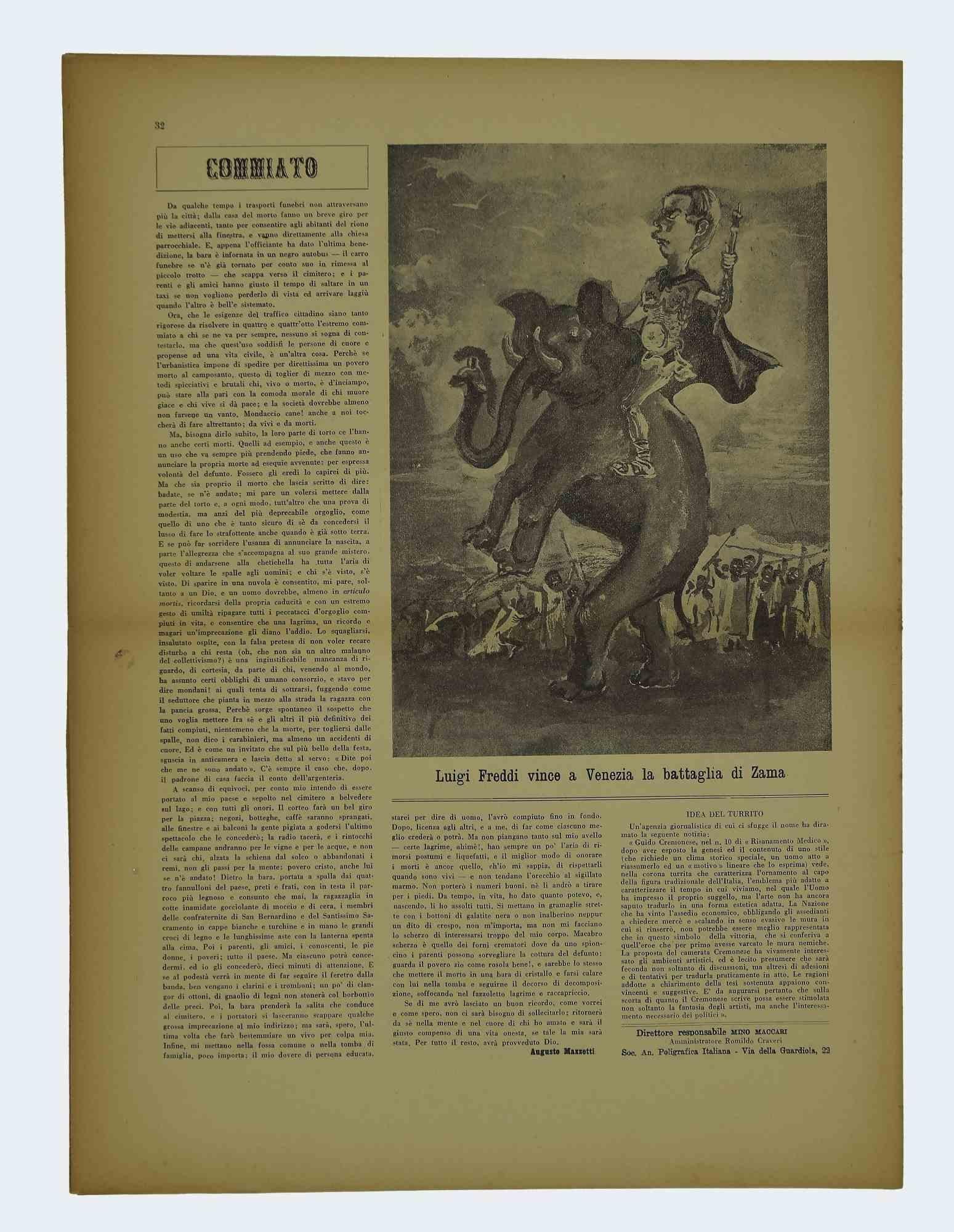  Il Selvaggio, n°7-8 1937 - Magazines -gravures de Mino Maccari en vente 1