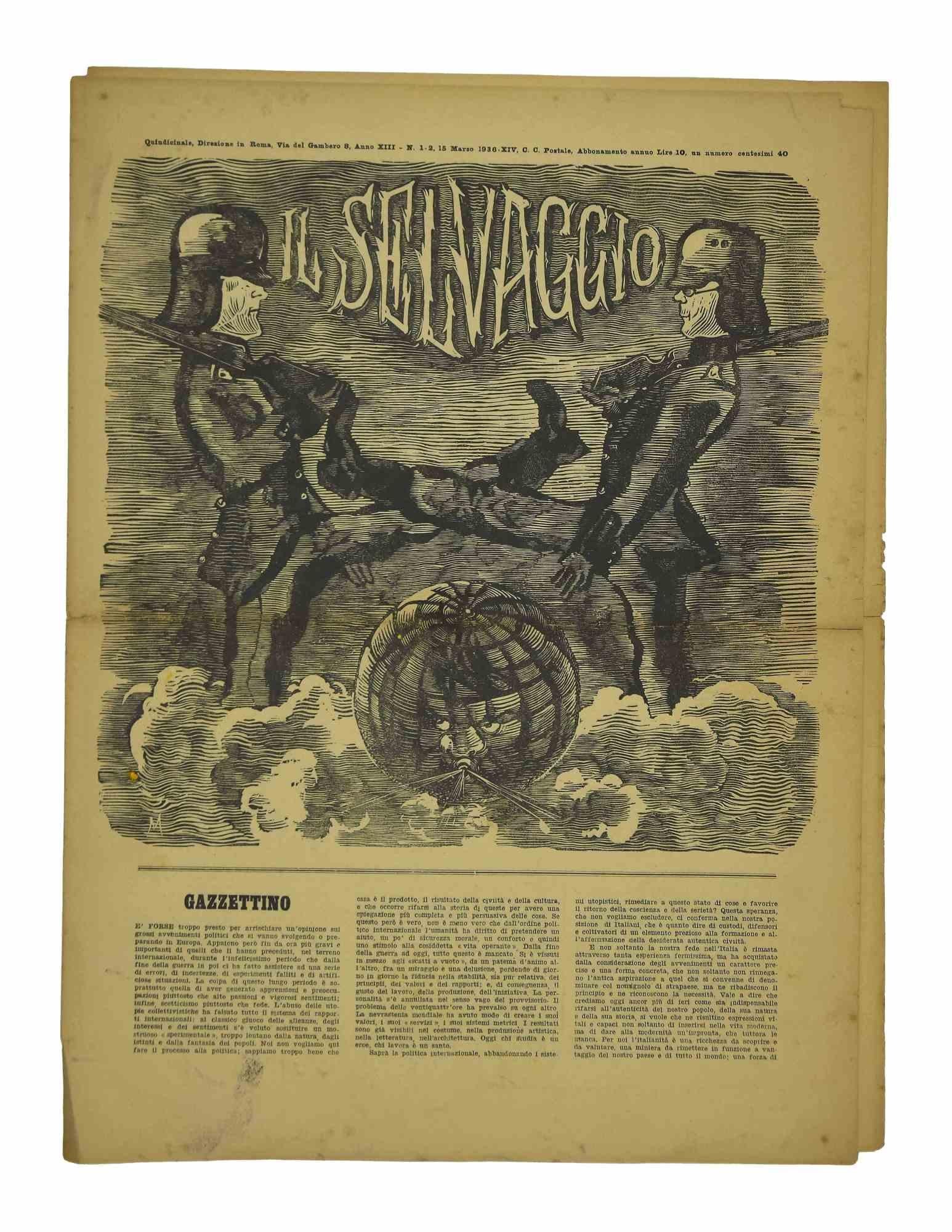 Il Selvaggio, No.1-2- 1936 - Revistas -Grabados de Mino Maccari en venta 1