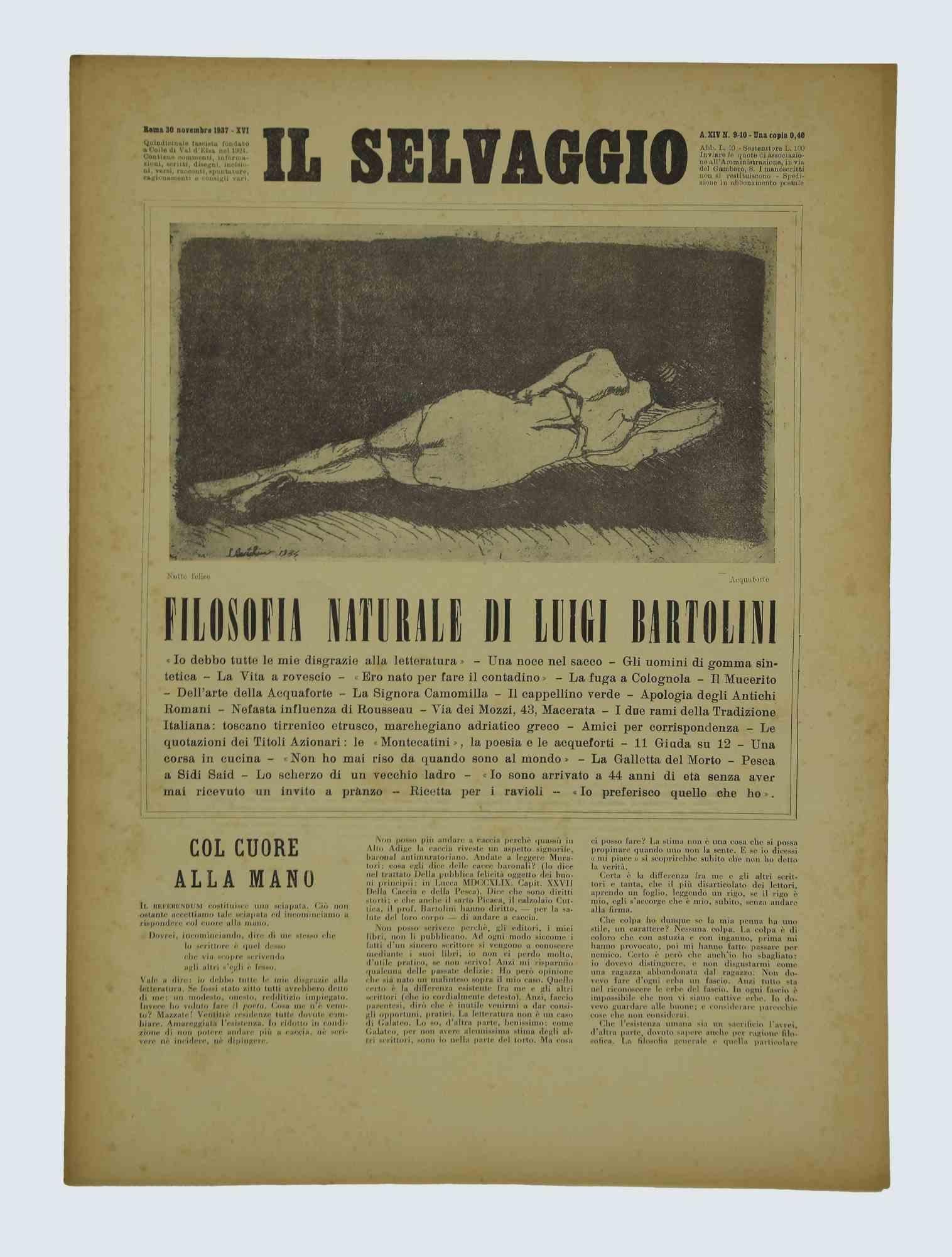 Il Selvaggio, n.9-10- 1937 - Riviste - Incisioni di Mino Maccari in vendita 1