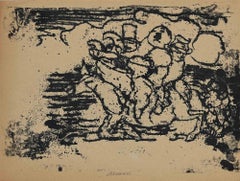 Figures - Drawing by Mino Maccari - Mid 20th Century
