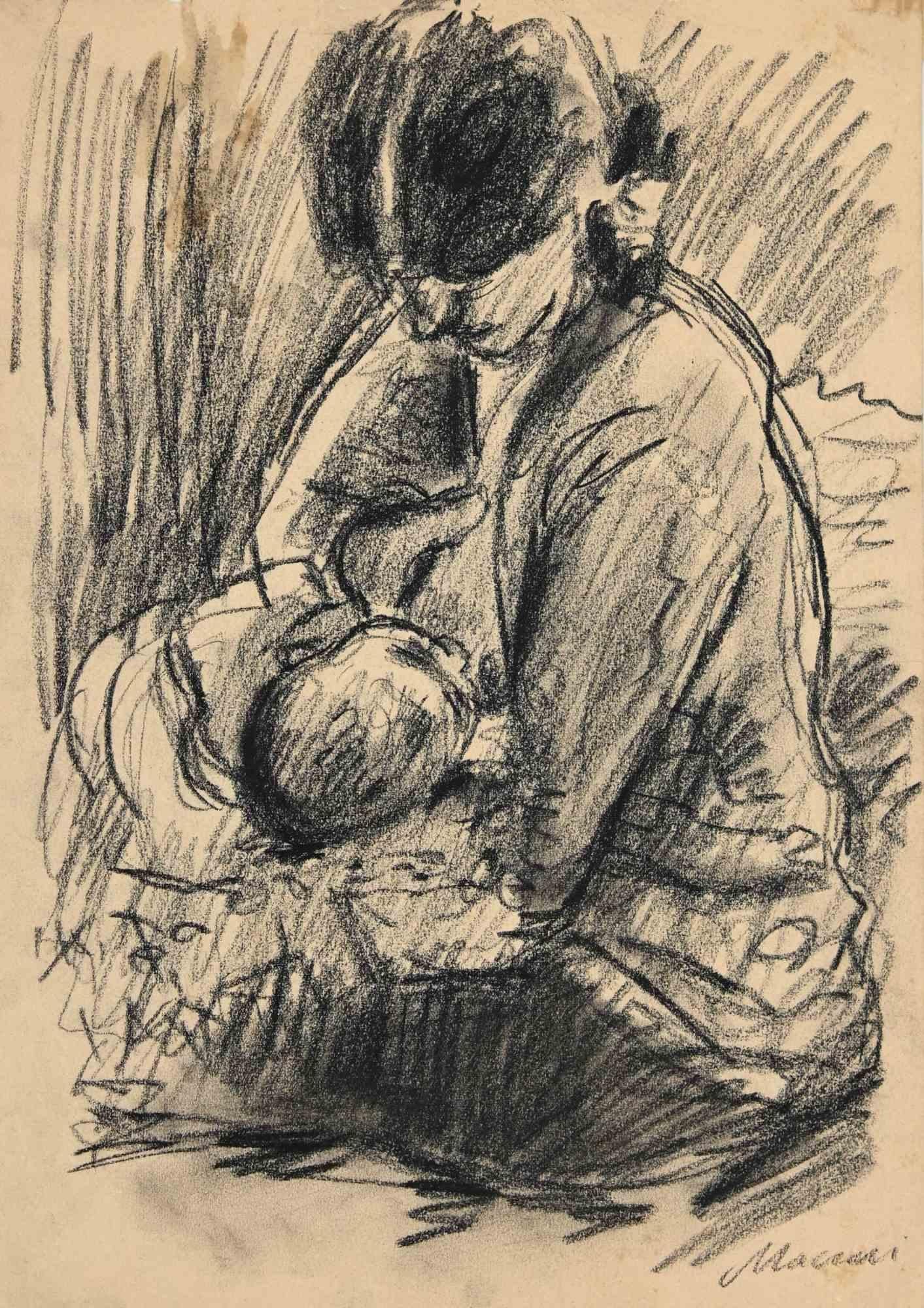 Feeding Time is an original Charcoal Drawing realized by Mino Maccari in mid-20th century.

Good condition on a yellowed paper.

Hand-signed by the artist with pencil.

Mino Maccari (1898-1989) was an Italian writer, painter, engraver and