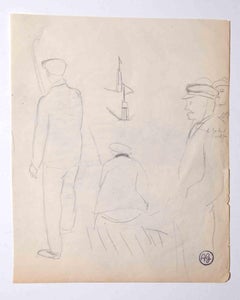 Workers - Original Drawing - Mid 20th Century