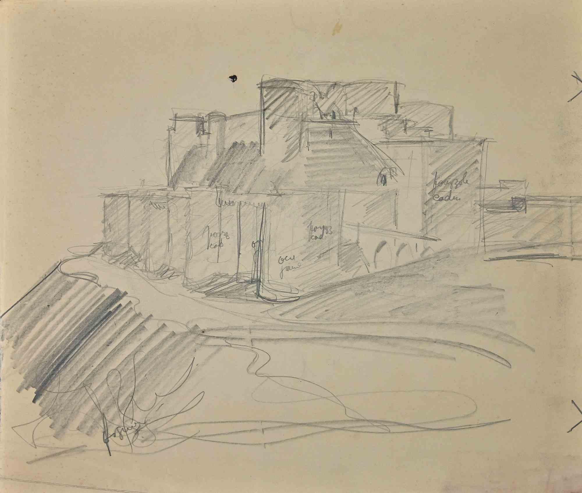 Paysage - Dessins d'origine - Milieu du XXe siècle