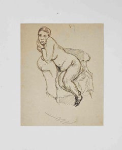 Nudes -  Drawing by Mino Maccari - Mid 20th Century