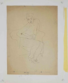 Nudes -  Drawing by Mino Maccari - Mid 20th Century