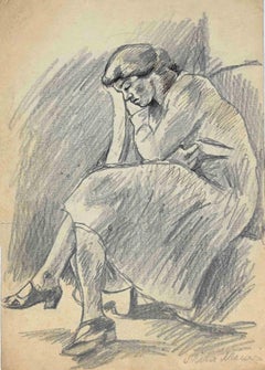Portraits de femmes - Dessin de Mino Maccari - Milieu du 20e siècle