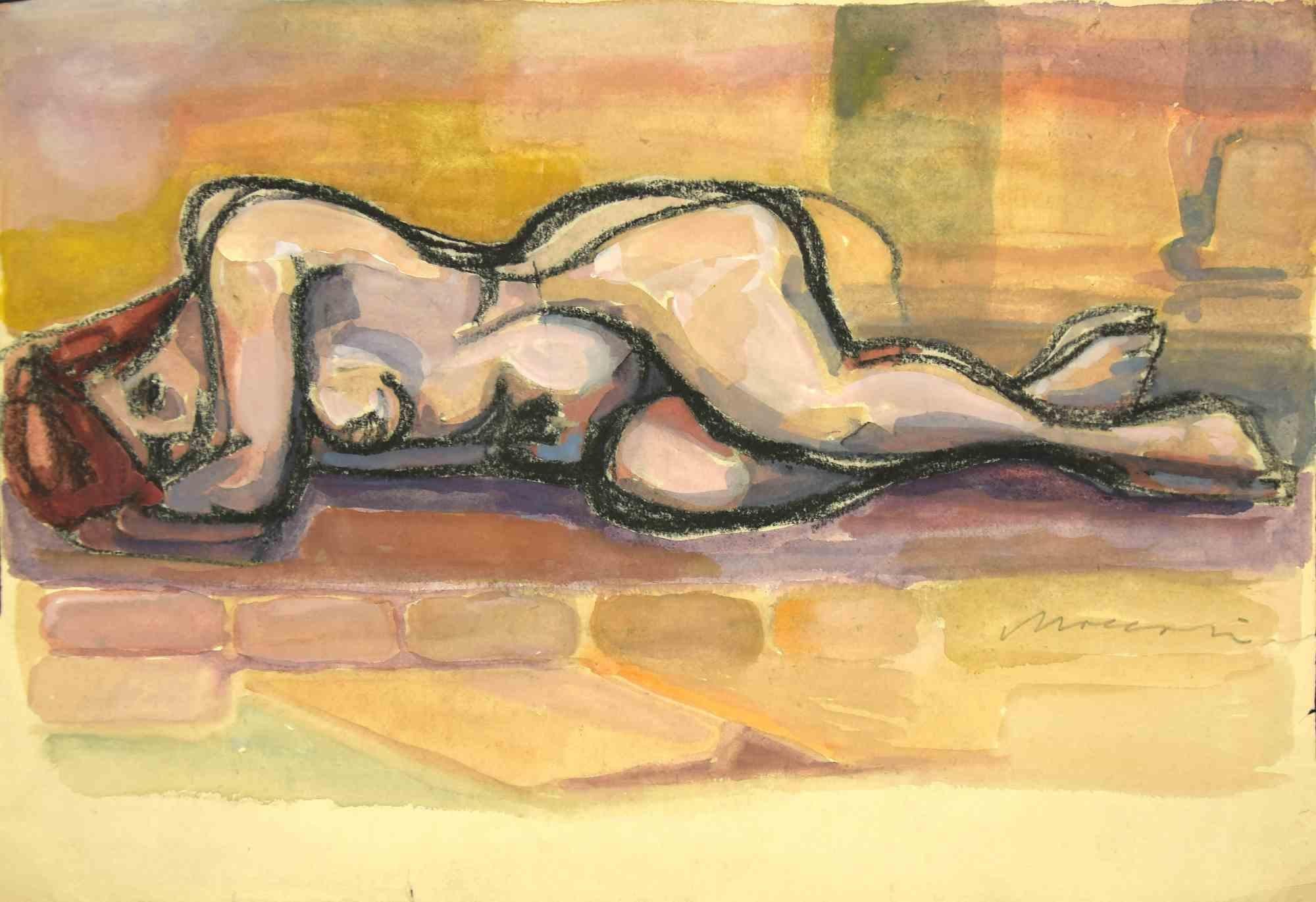 Modern Nude Drawings and Watercolors