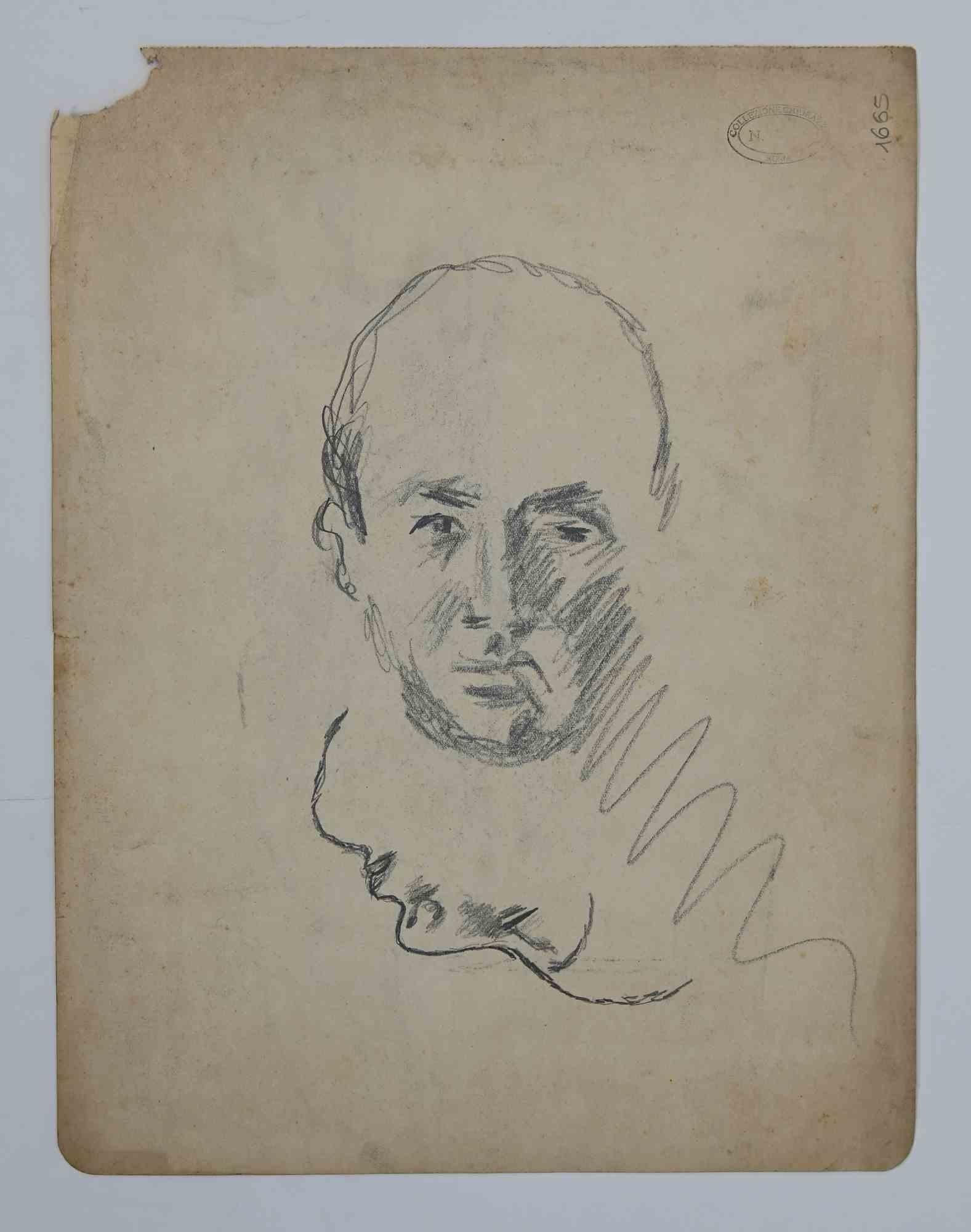 Portraits is an original Pencil Drawing realized by Mino Maccari in mid-20th century.

Good condition on a yellowed paper.

Hand-signed by the artist with pencil, some sketches on the back.

Mino Maccari (1898-1989) was an Italian writer, painter,