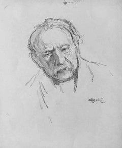Porträt – Originalzeichnung von Georges Gobo – frühes 20. Jahrhundert