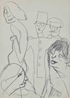 Admiration - Drawing by Mino Maccari - 1980