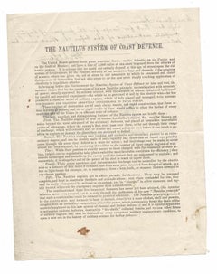 Nautilus - American Civil War Document - Original Manuscript - 1860s