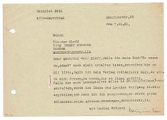 Typewritten and Signed Letter by Heinrich Böll - Original Manuscript - 1950s