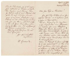 Autograph Letter by Heinrich Gerhardt - Original Manuscript - 1890s