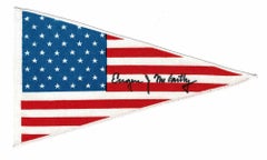 USA Pennant Autographed by Eugene McCarthy - Mid-20th Century