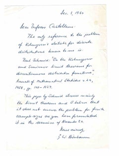 Autograph Letter by Zygmunt Wilhelm Birnbaum - Original Manuscript - 1964