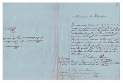Rare Autograph Letter by José Salomé Pina - Original Manuscript - 1850s