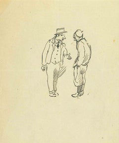 Sketch - Originalzeichnung von Leo Longanesi - Mitte des 20. Jahrhunderts