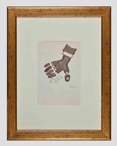 Hand - Mixed Media Drawing by Mino Maccari - Mid 20th Century