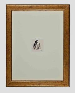 Three - Drawing by Mino Maccari - Mid 20th Century