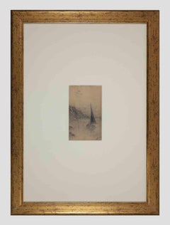 Sail Boat - Original Drawing - mid-20th Century