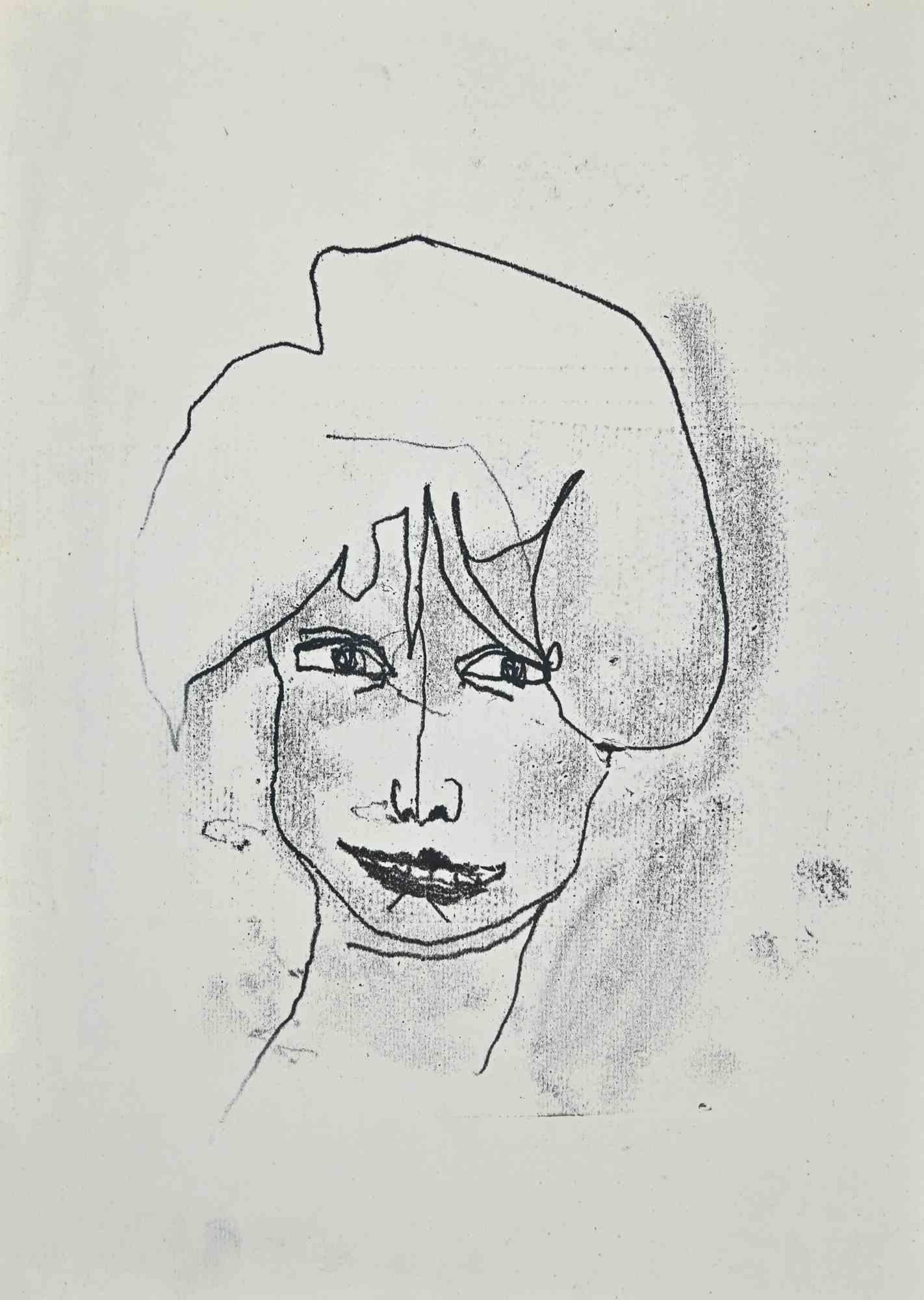 Portrait - Drawing  by Mino Maccari - Mid-20th Century