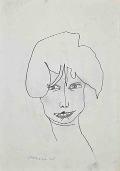 Portrait - Drawing  by Mino Maccari - Mid-20th Century