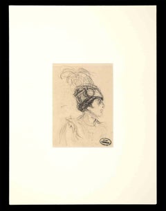 Portrait of Woman - Original Drawing - early 20th Century