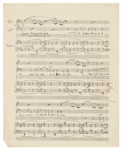 Antique Autograph Music Score by Fredrick Cramer - 1924