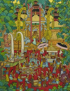Untitled - Original Oil Painting by I Ketut Soki - 1970s