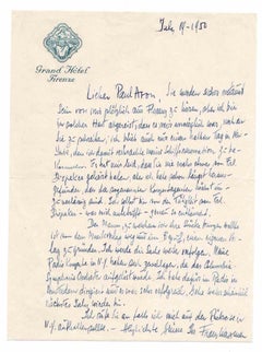 Autograph Letter by Franz Waxman - 1950