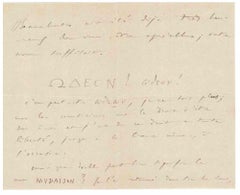 Antique Autograph Letter by Camille Saint-Saëns - 1899