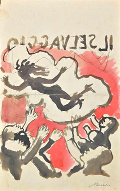 Cover for "Il Selvaggio" -  Drawing by Mino Maccari - 1930s