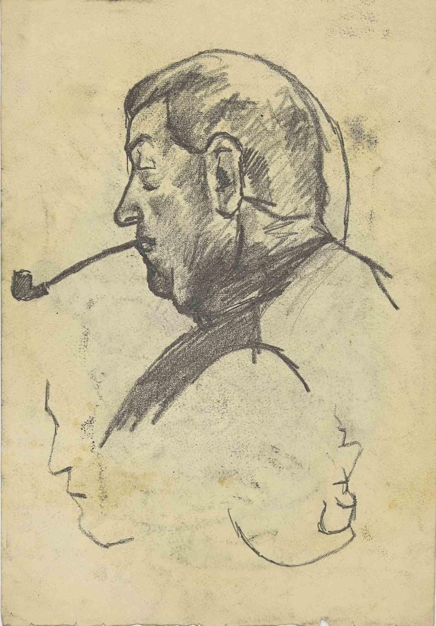 Portrait is an original Pencil Drawing realized by Mino Maccari in early 20th century.

Good condition on a colored cream paper, with other sketch on rear.

Hand signed by the artist.

Mino Maccari (1898-1989) was an Italian writer, painter,