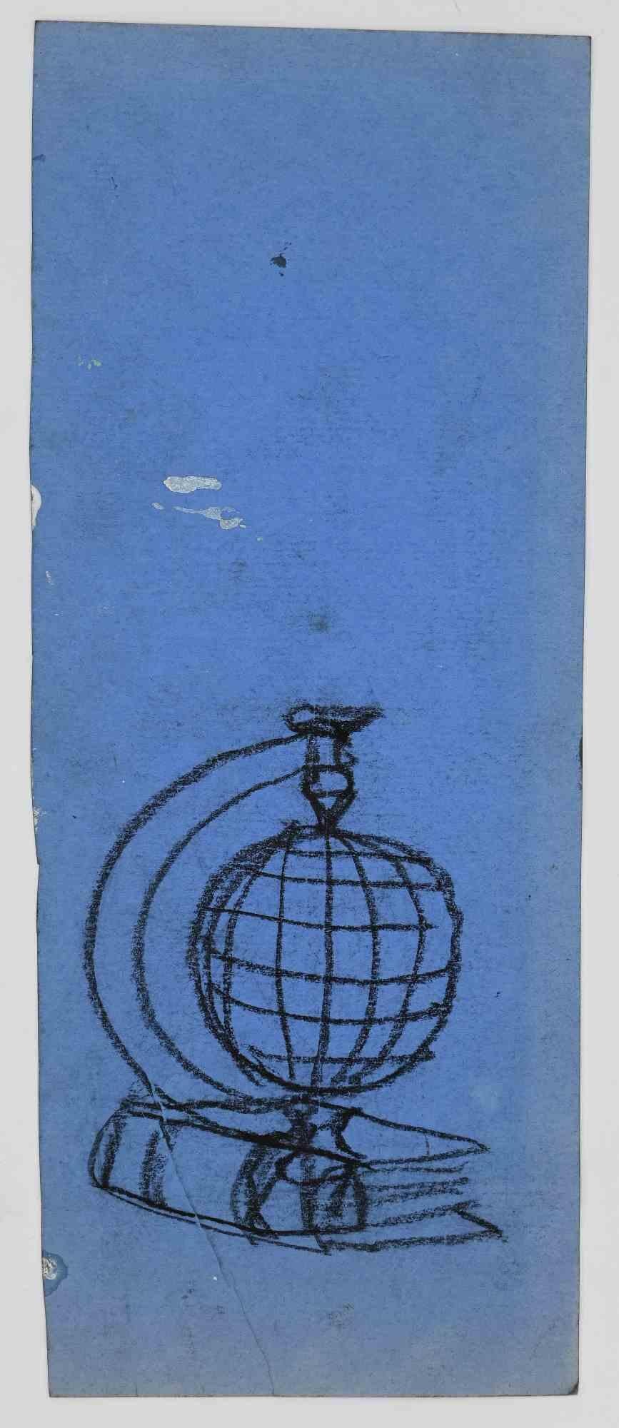 Calendar of the World is an original Charcoal, Tempera and white lead  realized by Mino Maccari in 1930/1940s.

Good condition on a blue cardboard.

Hand-signed by the artist with pen.

Mino Maccari (1898-1989) was an Italian writer, painter,