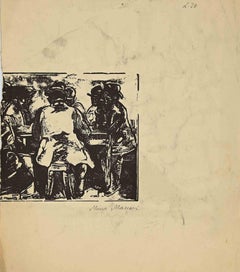 Pies - Acuarela y tinta de Mino Maccari - Mediados del siglo XX