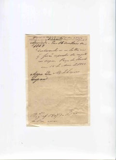 Autograph Document by Luis Alves de Lima - 1858