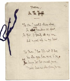 peter fonda signature 1975 Autograph Poem by William Winter - 1900s