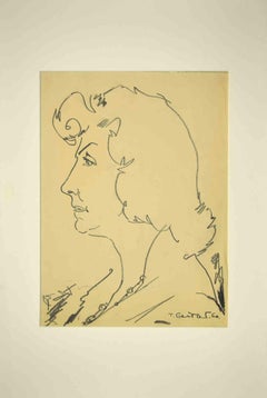 Portrait - Original Pencil Drawing by Tibor Gertler - 1960