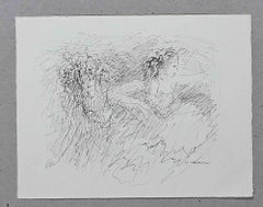 Femmes - Original Drawing by Helène Neveur - Mid-20th Century