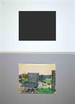 Landschaftslandschaft – Ölgemälde von Robert Albert Genicot – 1940er Jahre
