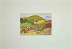 French Landscape - Watercolor by Robert Albert Genicot - 1940s