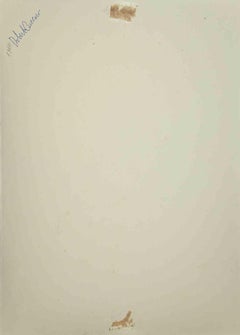 Woman on the Bed's Edge - Drawing by Roberto Cuccaro - 2000s